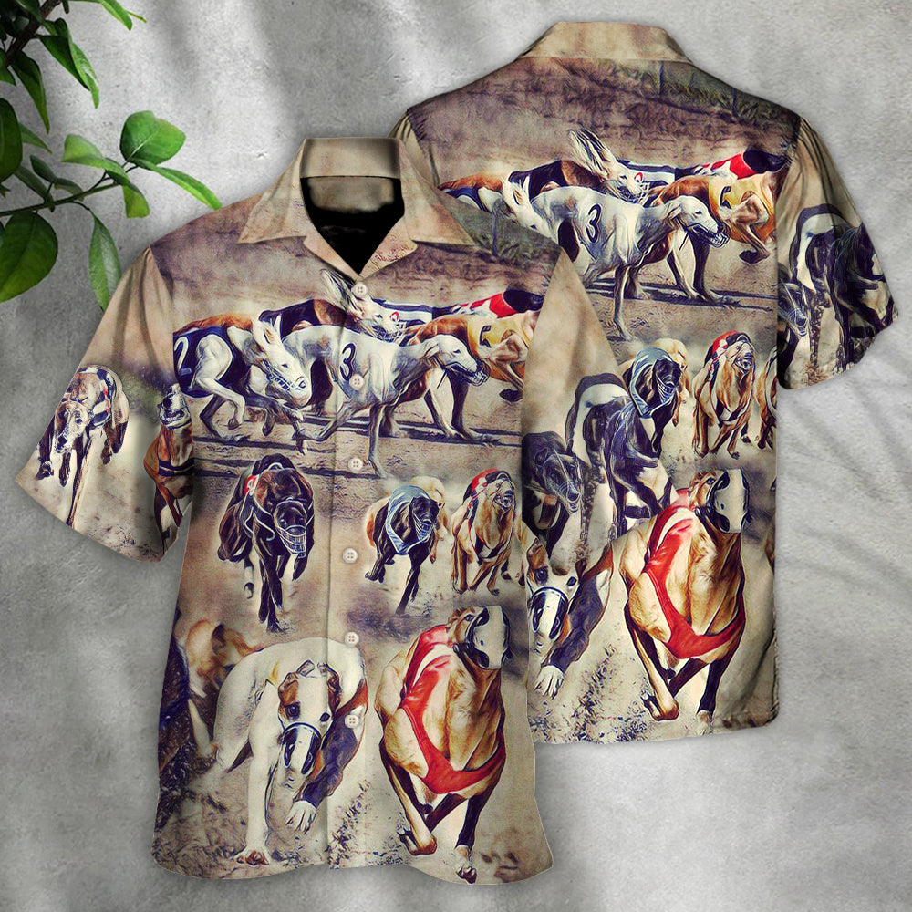 Dog Racing We Love Dog Racing Greyhound Vintage - Hawaiian Shirt - Reefox