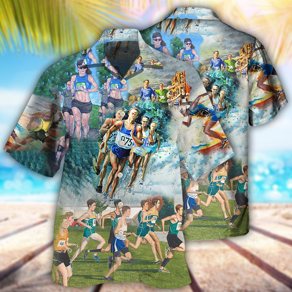 Marathon Run For Earth Run For Us - Hawaiian Shirt - Reefox