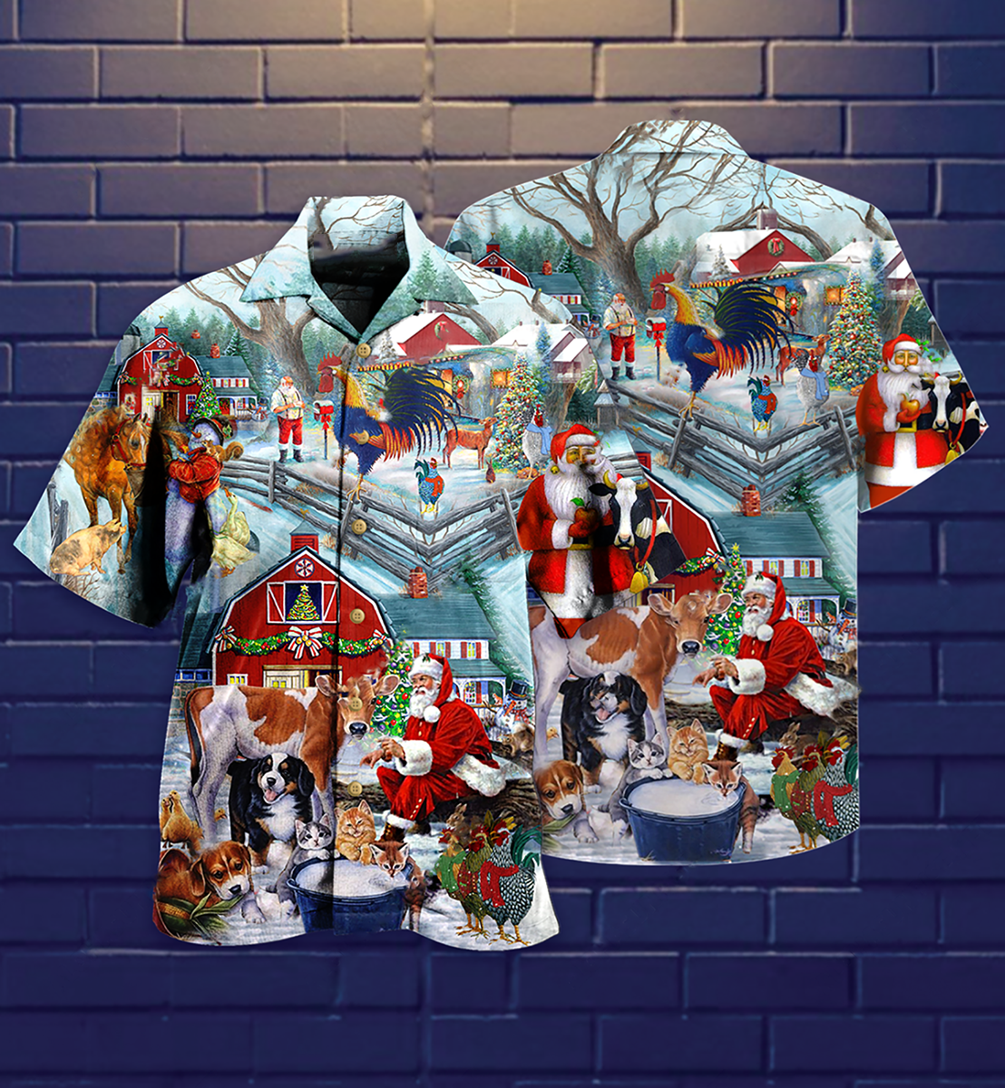 Christmas Love Animals So Much - Hawaiian Shirt - Reefox