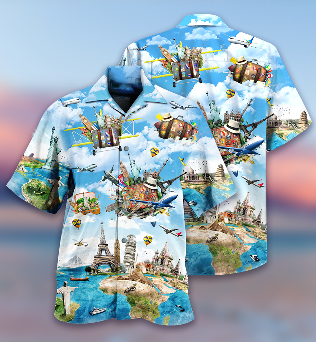 Airplane Travel World Whole Life - Hawaiian Shirt - Reefox