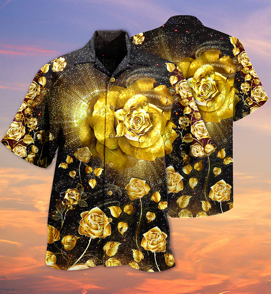 Rose Gold Flowers - Hawaiian Shirt - Reefox