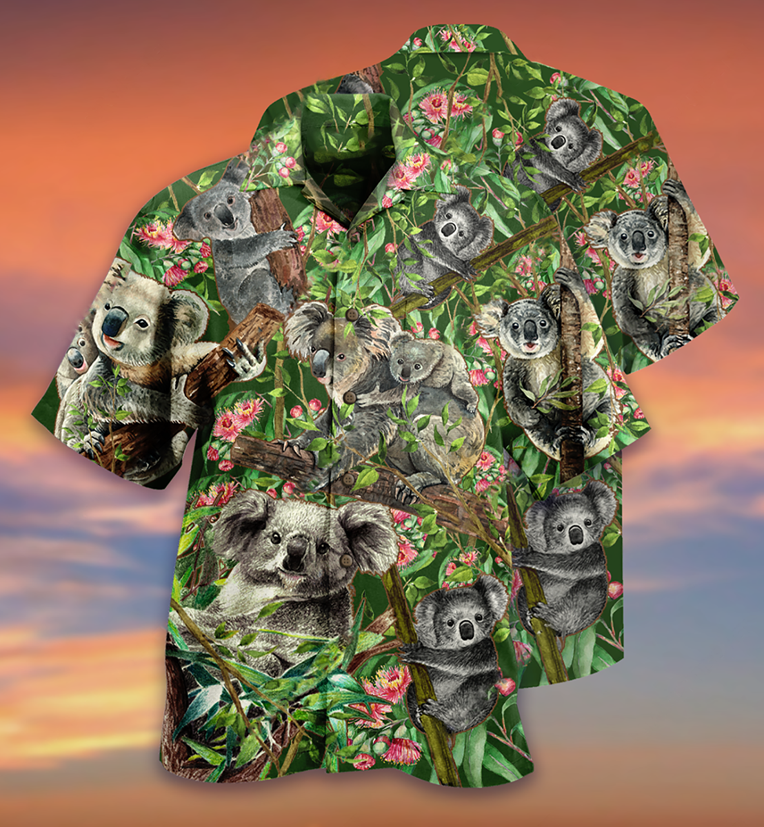 Koala Love Christmas Tree - Hawaiian Shirt - Reefox