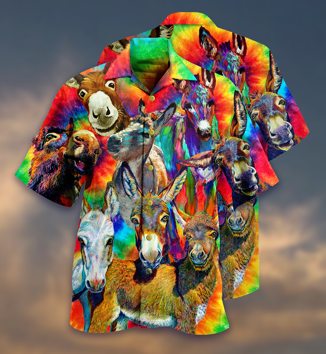 Donkey Animals Love Color Always Smile - Hawaiian Shirt - Reefox