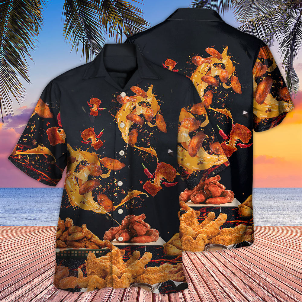 Food Chicken Wing Fast Food Delicious - Hawaiian Shirt - Reefox