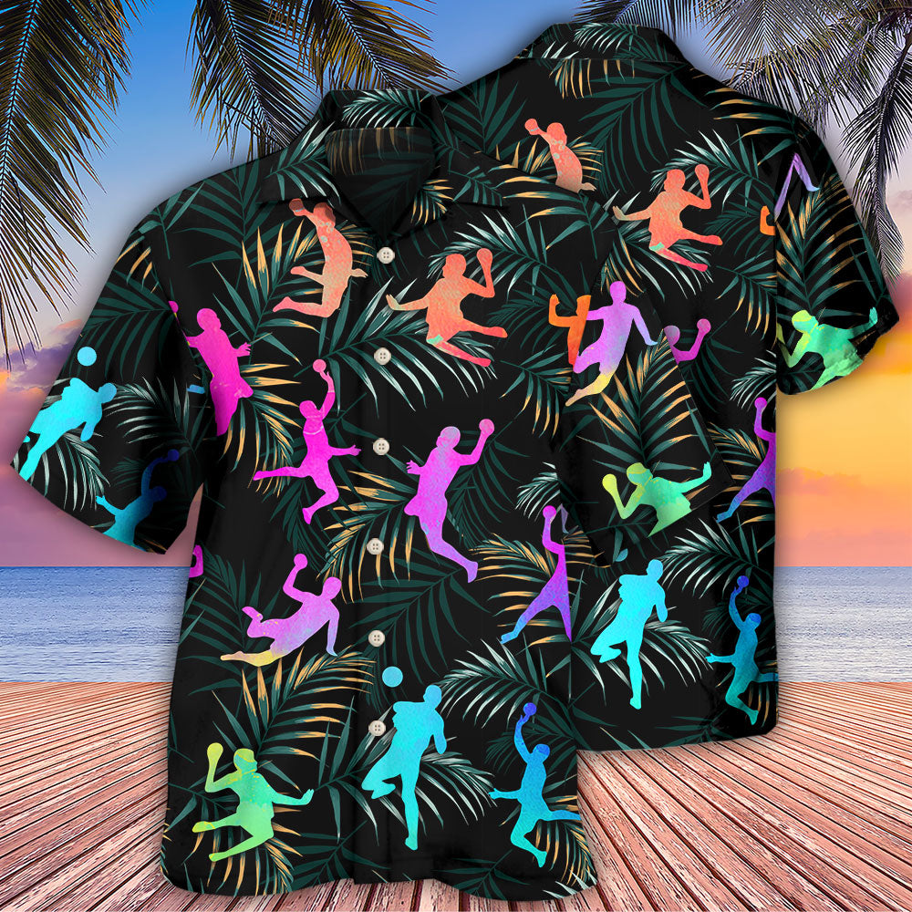 Handball Watercolor Colorful Tropical - Hawaiian Shirt - Reefox