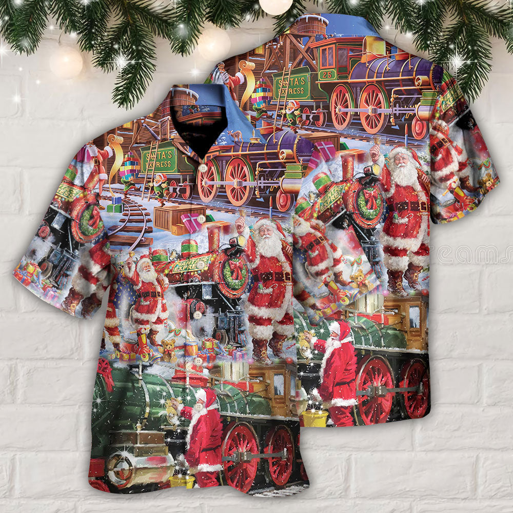 Christmas Santa Snow Village Christmas Spirit Of Giving - Hawaiian Shirt - Reefox