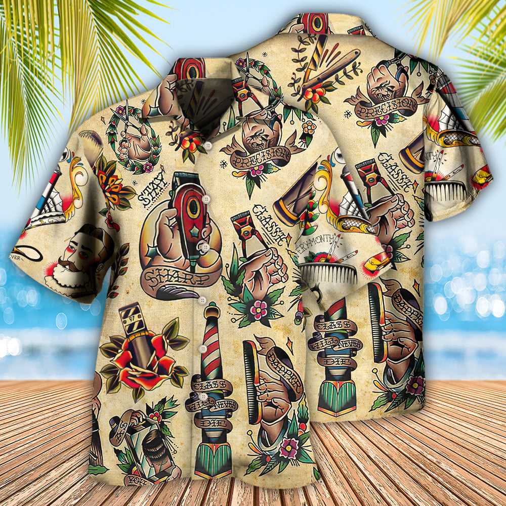 Barber Born Sharp Stay Sharp - Hawaiian Shirt - Reefox