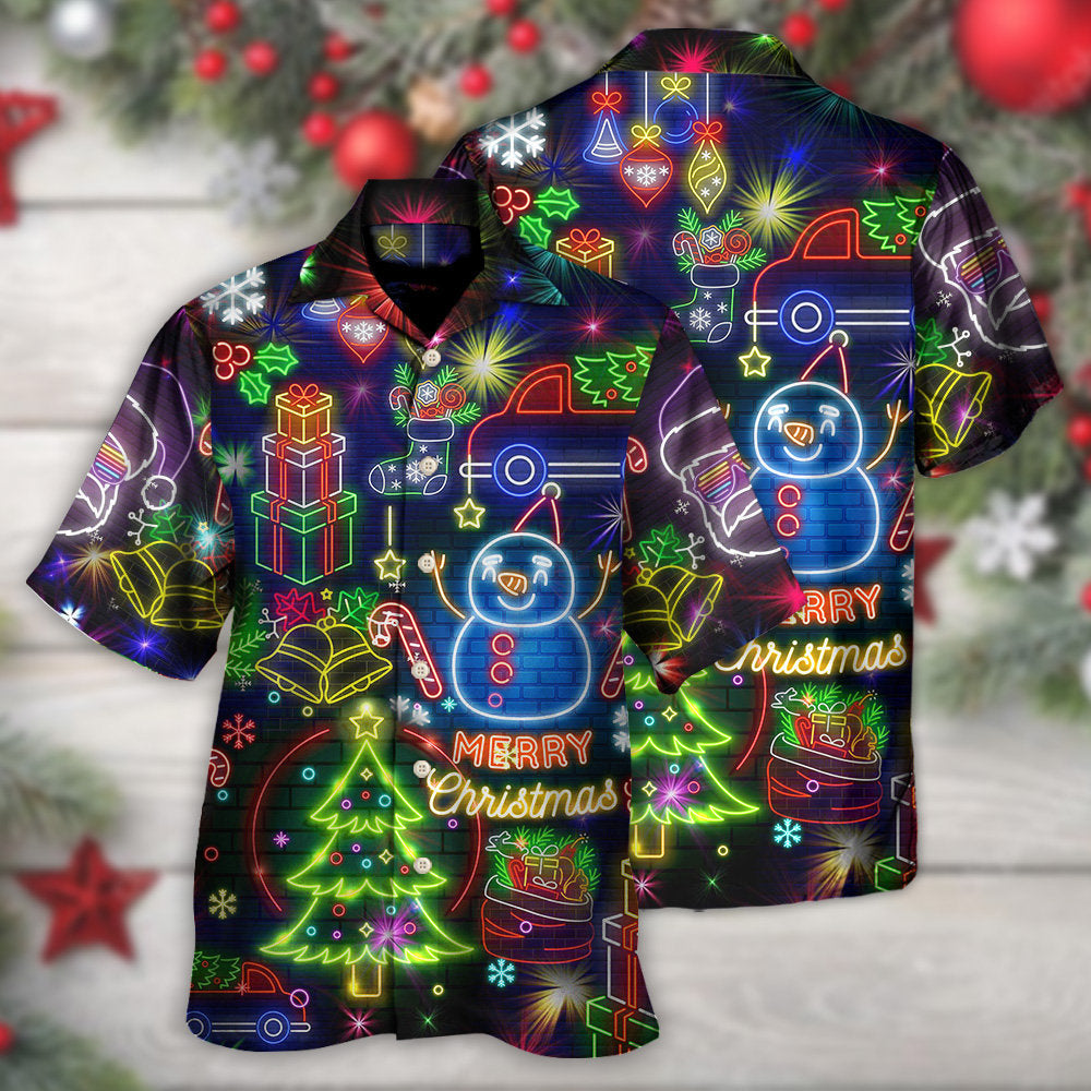 Christmas Bright Neon Lighting - Hawaiian Shirt - Reefox