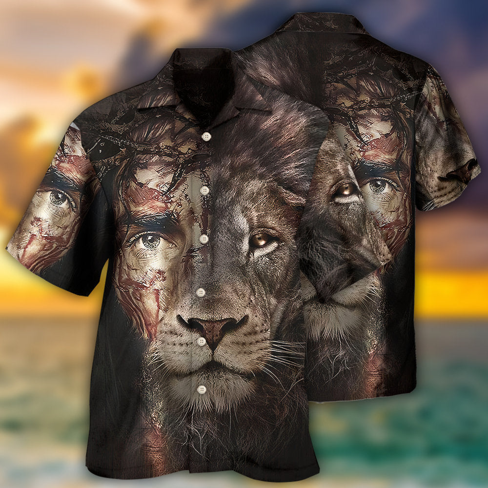 Jesus And Lion - Hawaiian Shirt - Reefox