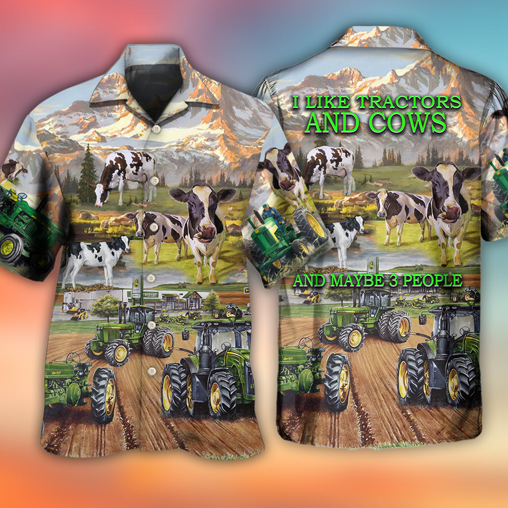 Tractor And Cow Farm Lover - Hawaiian Shirt - Reefox