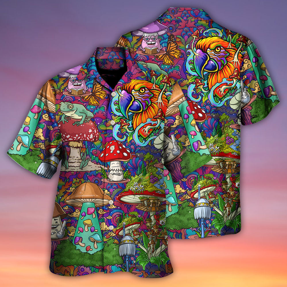 Hippie Mushroom Peace Lover - Hawaiian Shirt - Reefox