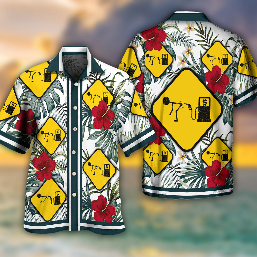 Gas Pump Get Screwed Funny Tropical - Hawaiian Shirt - Reefox