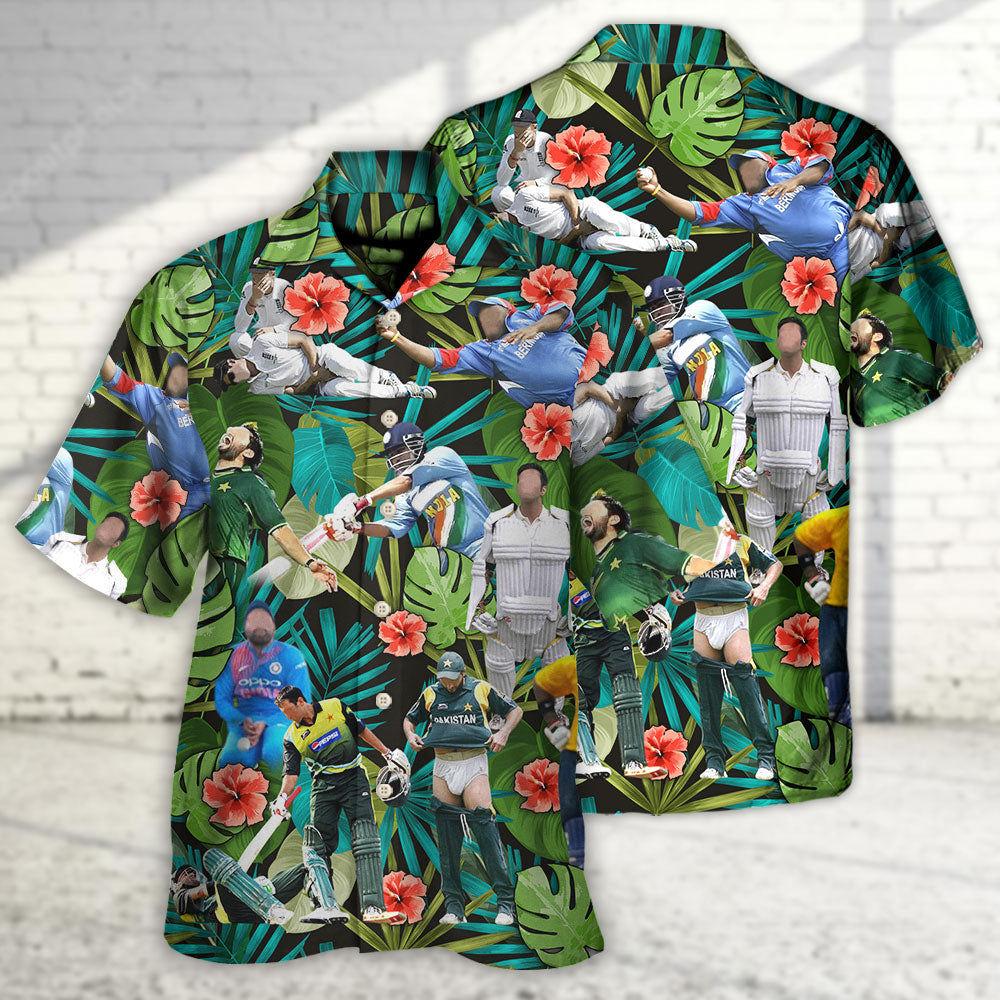 Cricket Sport Funny Play Amazing Tropical Art - Hawaiian Shirt - Reefox