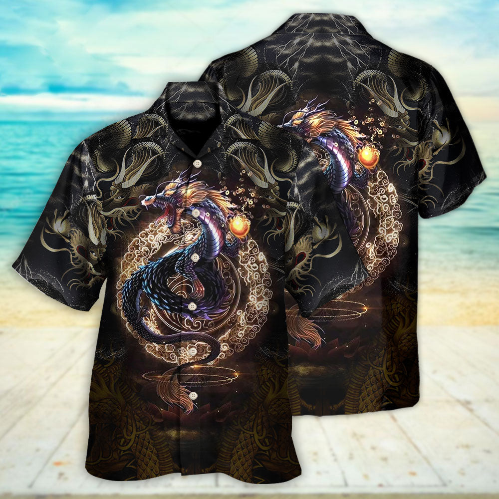 Dragon Golden Japanese Dragon - Hawaiian Shirt - Reefox