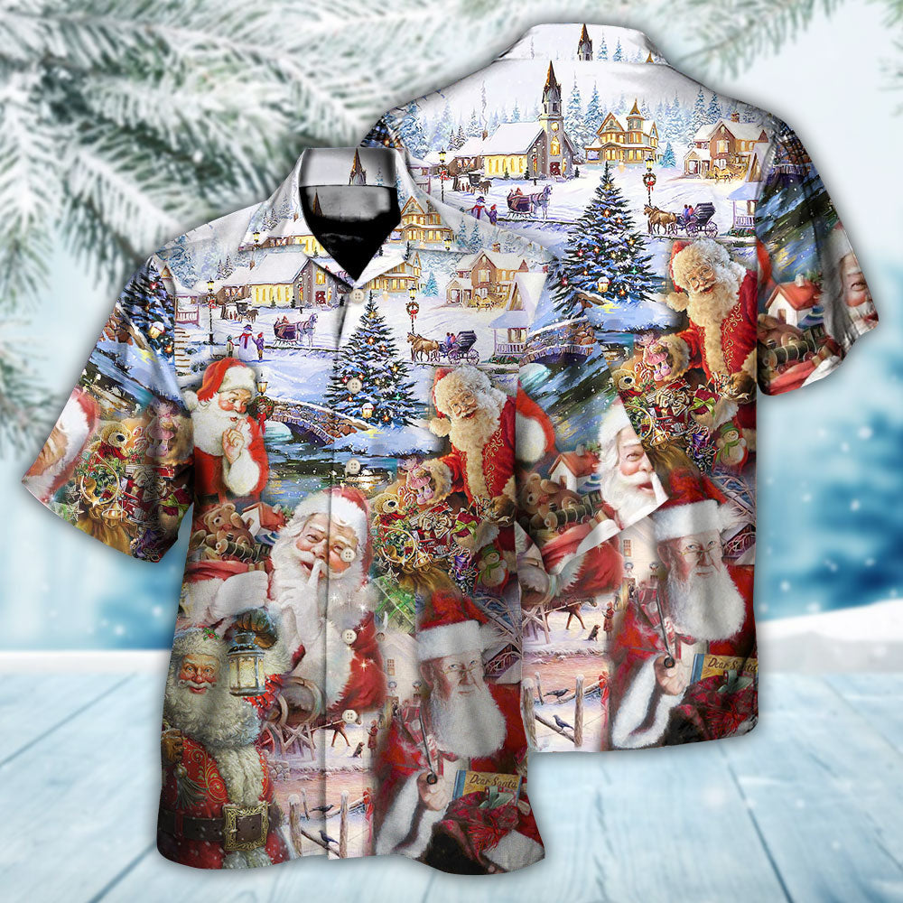 Christmas Santa I'm Just Here For The Ho's - Hawaiian Shirt - Reefox