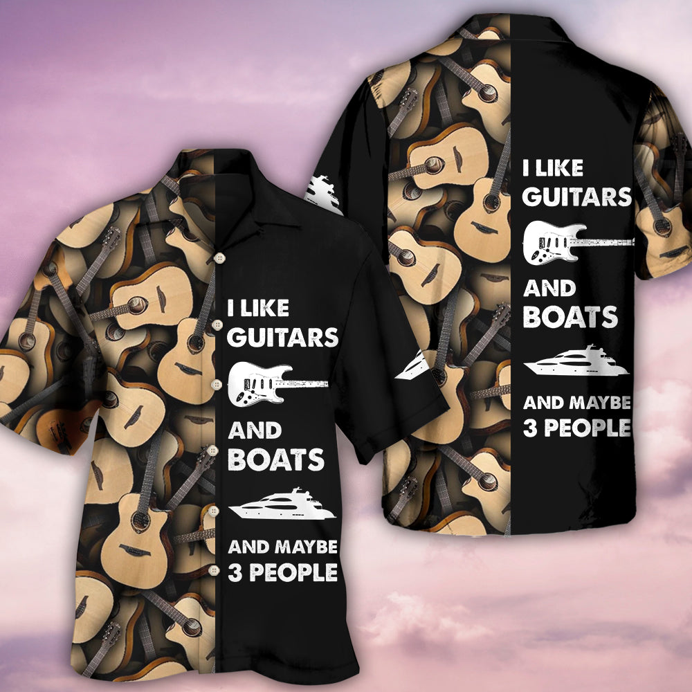 Guitar And Boat I Like - Hawaiian Shirt - Reefox