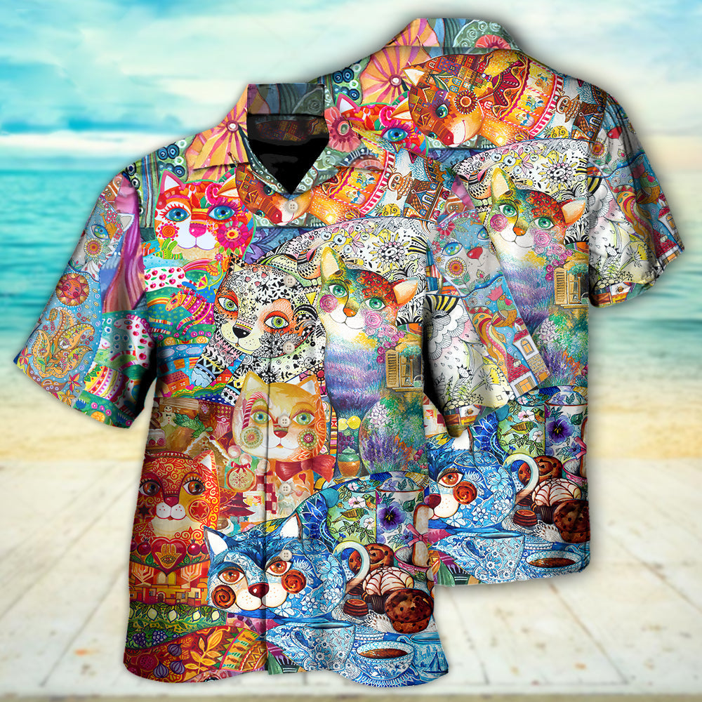 Cat All You Need Is Love And A Cat - Hawaiian Shirt - Reefox