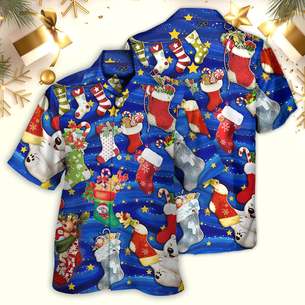 Socks Christmas Tree Merry Xmas Seasons Of Joy - Hawaiian Shirt - Reefox