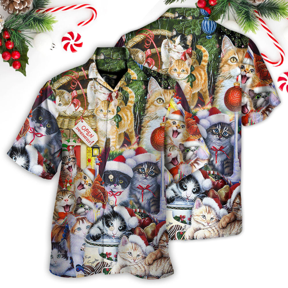 Christmas Cat Love Xmas - Hawaiian Shirt - Reefox