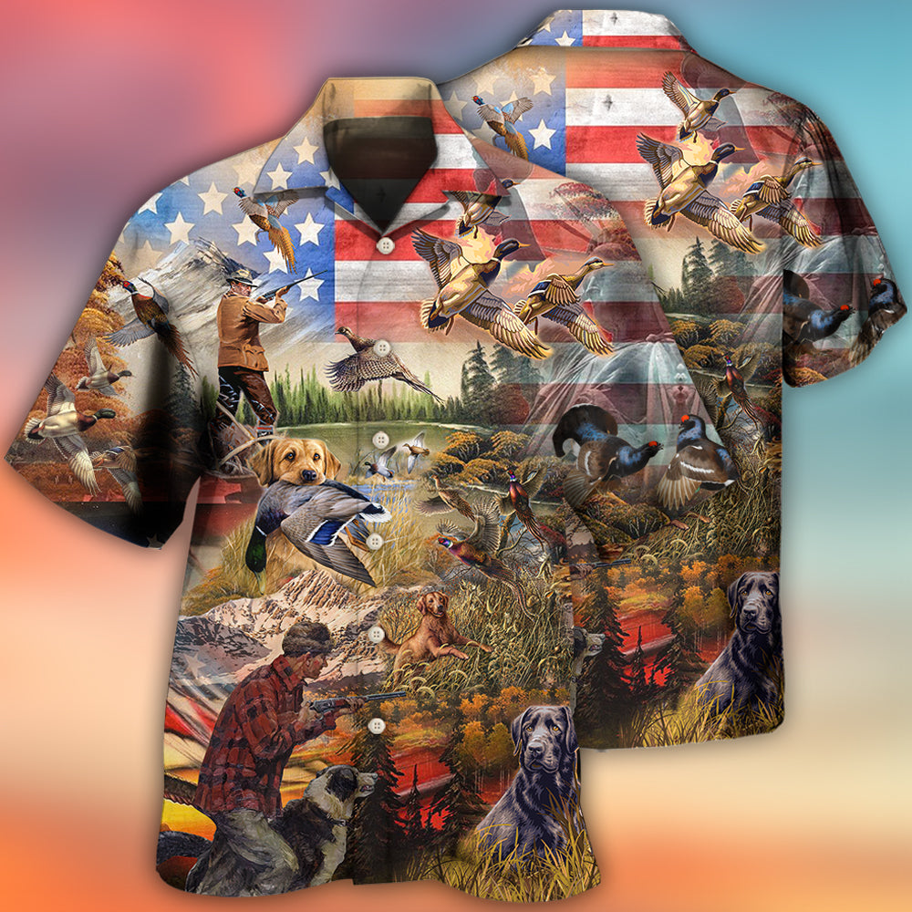 Hunting Independence Day Mallard Duck - Hawaiian Shirt - Reefox