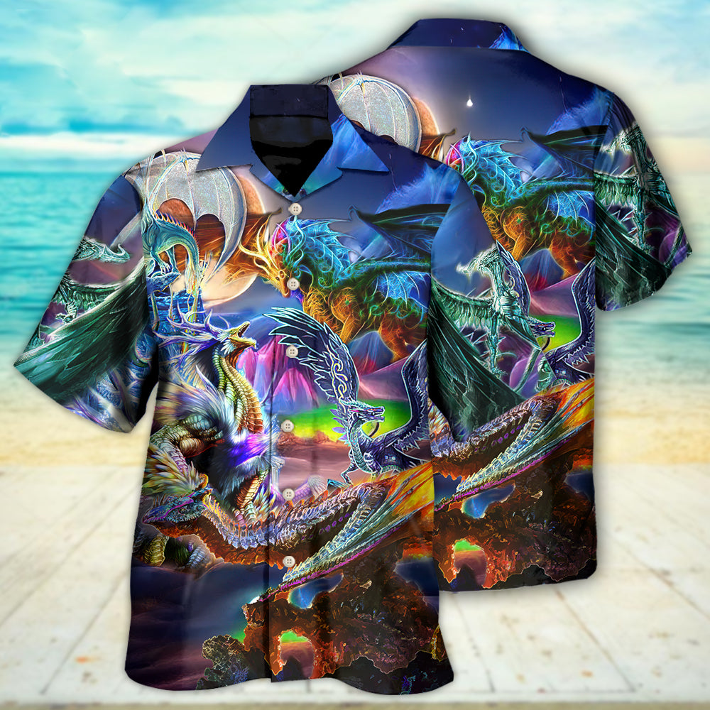 Dragon Neon Legends Colorful - Hawaiian Shirt - Reefox