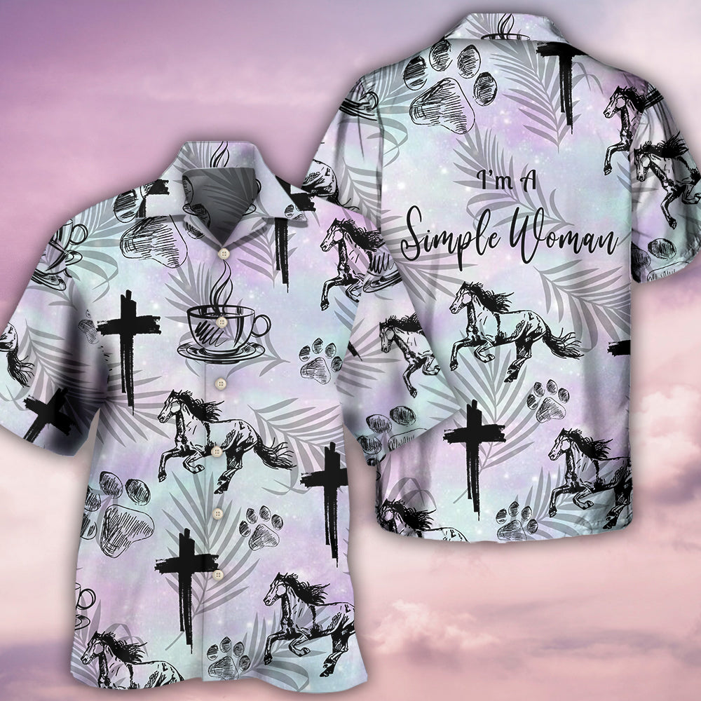 Coffee Jesus Dog Horse - Hawaiian Shirt - Reefox