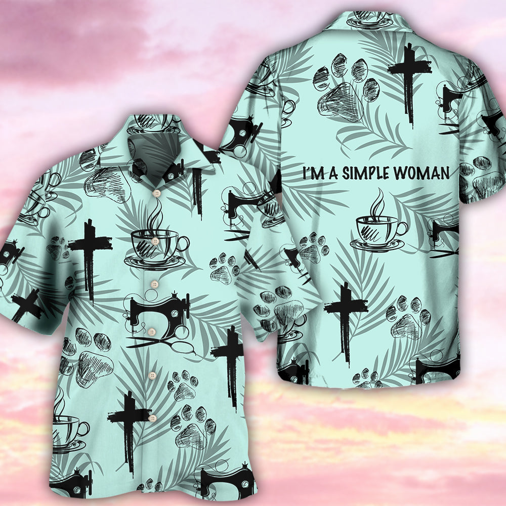Coffee Jesus Dog Coffee Sewing Lover - Hawaiian Shirt - Reefox