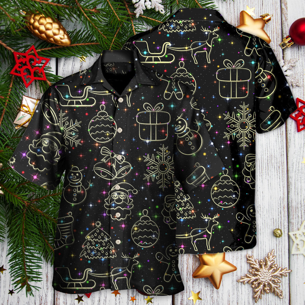 Christmas Neon Light Stary Amazing Night - Hawaiian Shirt - Reefox