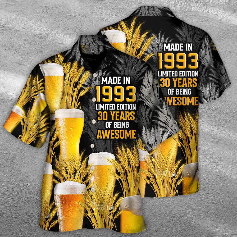 Beer Happy Drinking Beer Made In 1993 - Hawaiian Shirt - Reefox