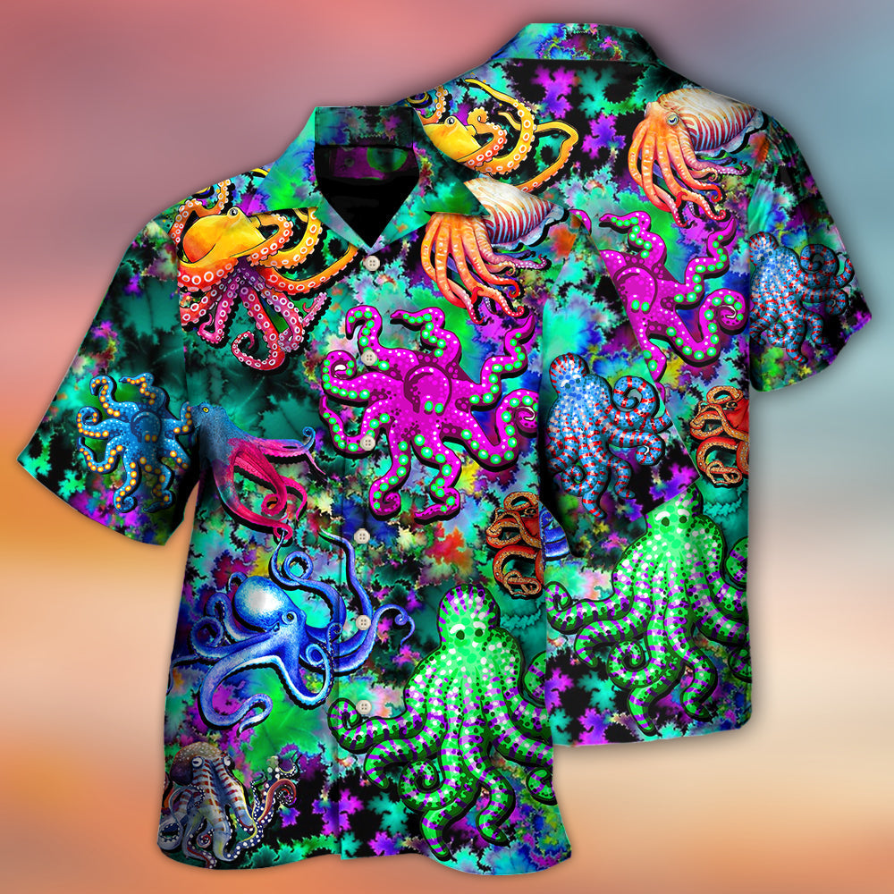 Octopus Light Colorful Lover Art Style - Hawaiian Shirt - Reefox
