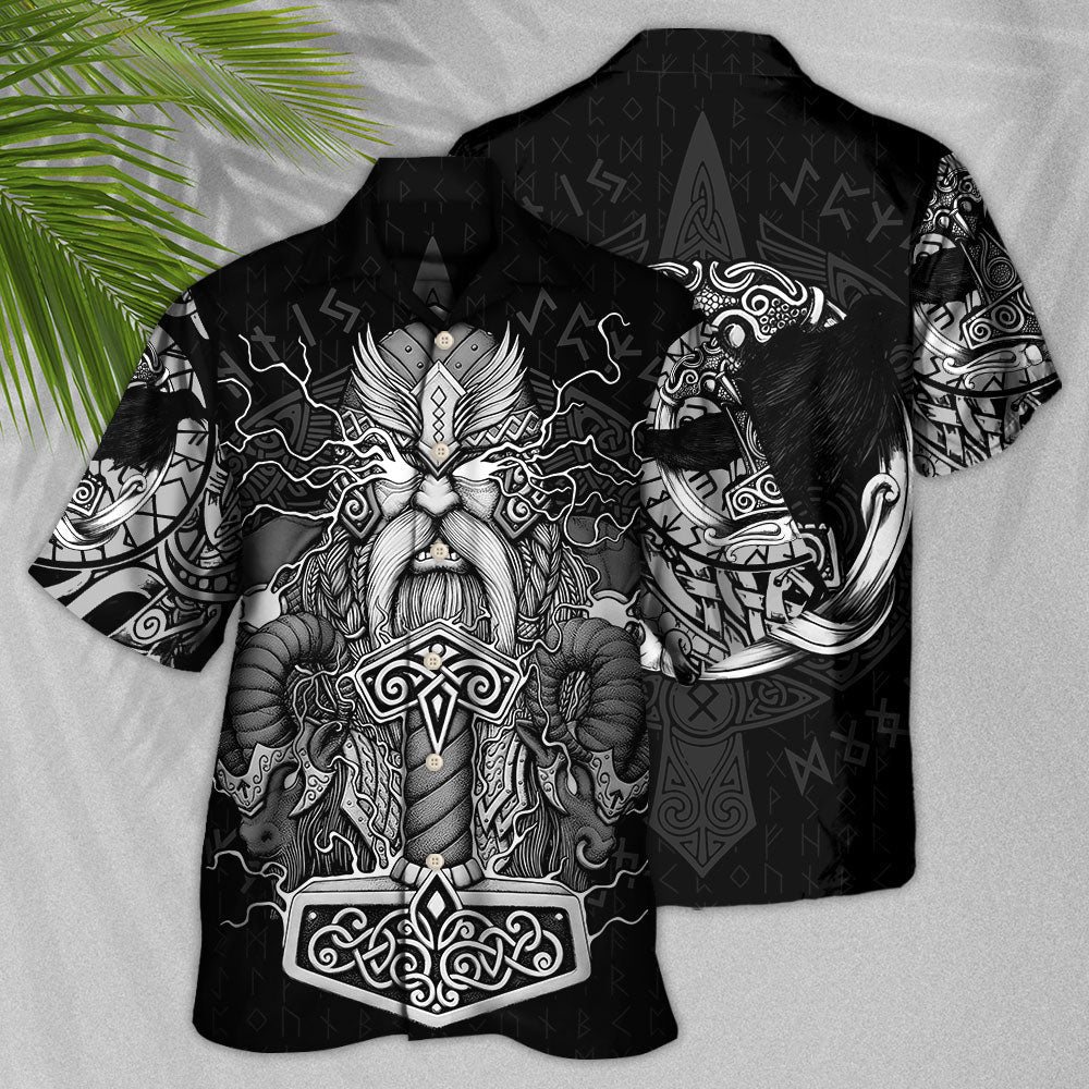 Viking Warrior Thor God Of Thunder - Hawaiian Shirt - Reefox