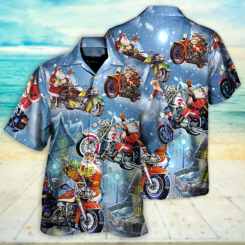 Christmas Santa Driving Happy Holidays - Hawaiian Shirt - Reefox