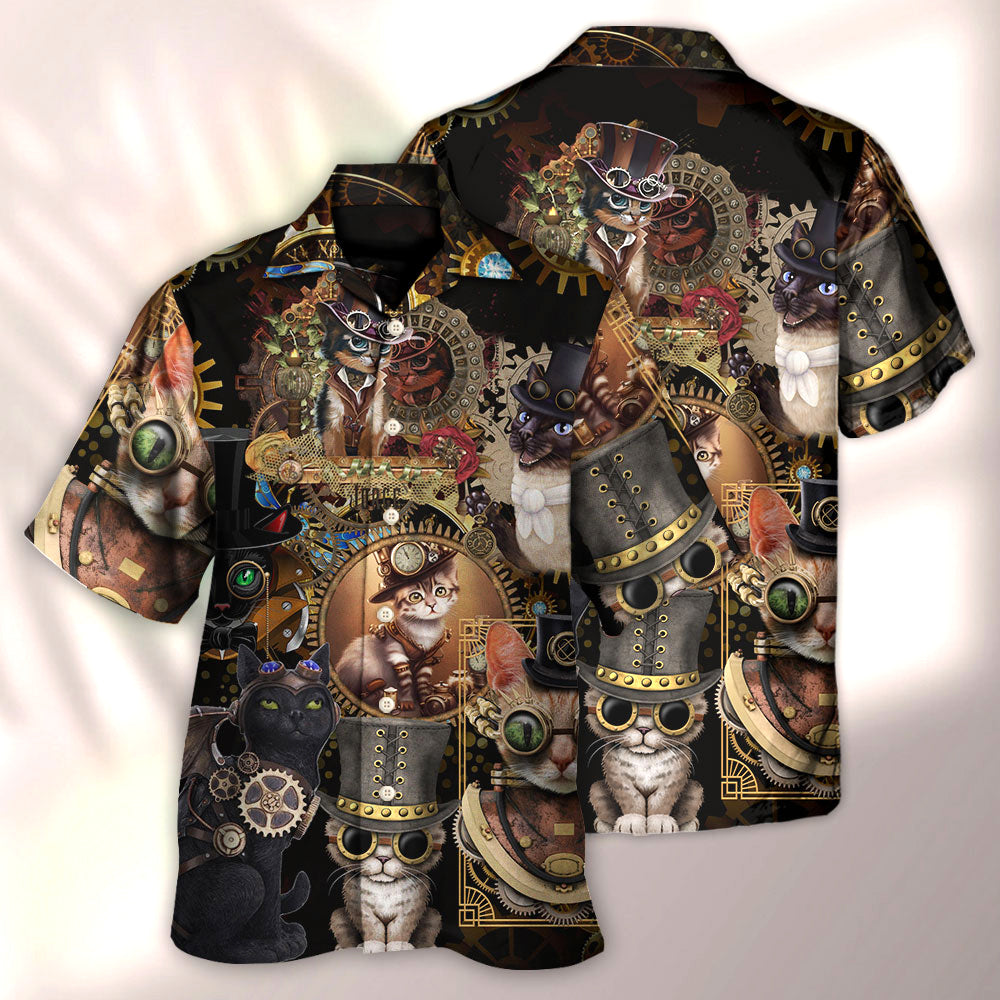 Cat Steampunk Art Keep Calm And Steampunk - Hawaiian Shirt - Reefox