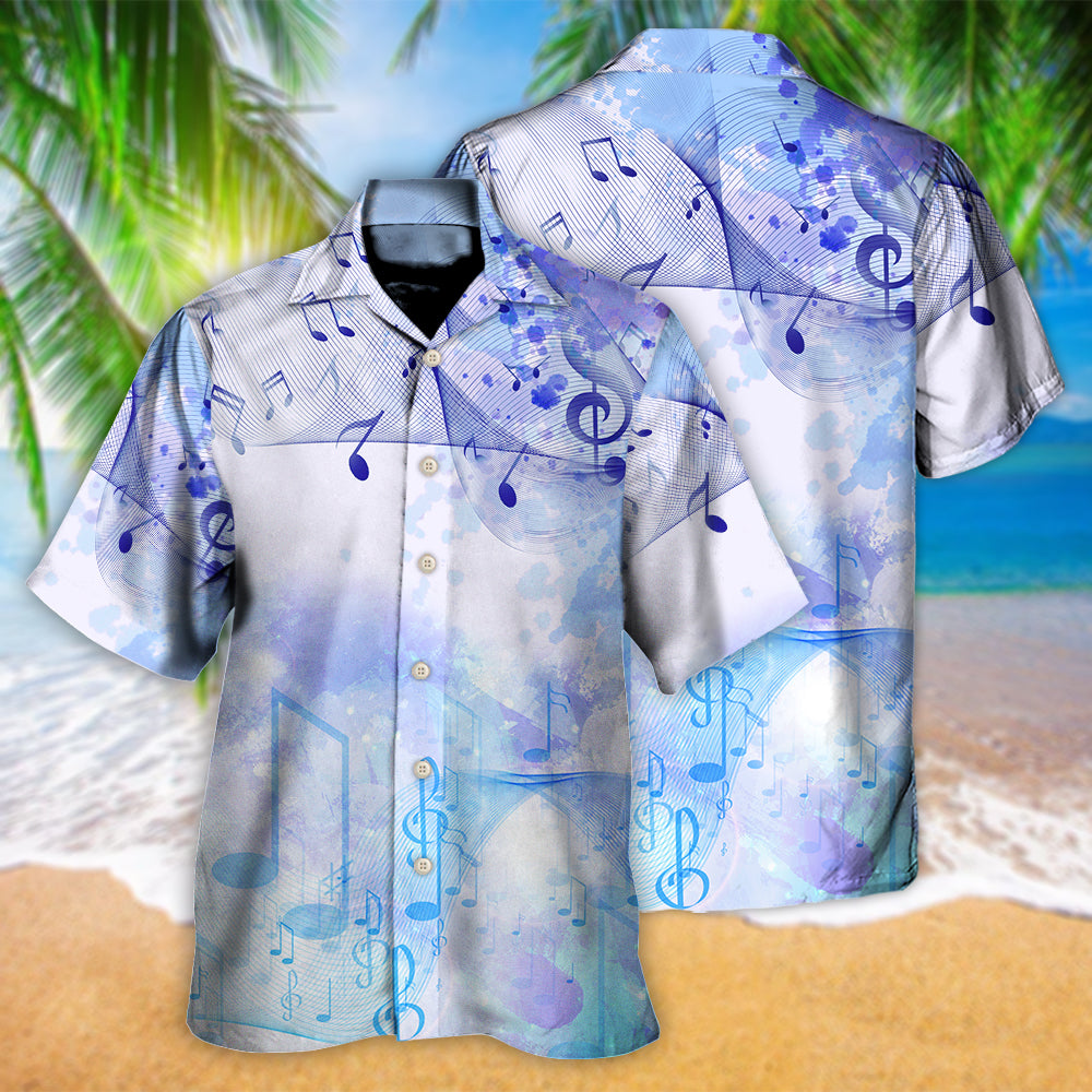 Music Watercolor Music Notes - Hawaiian Shirt - Reefox