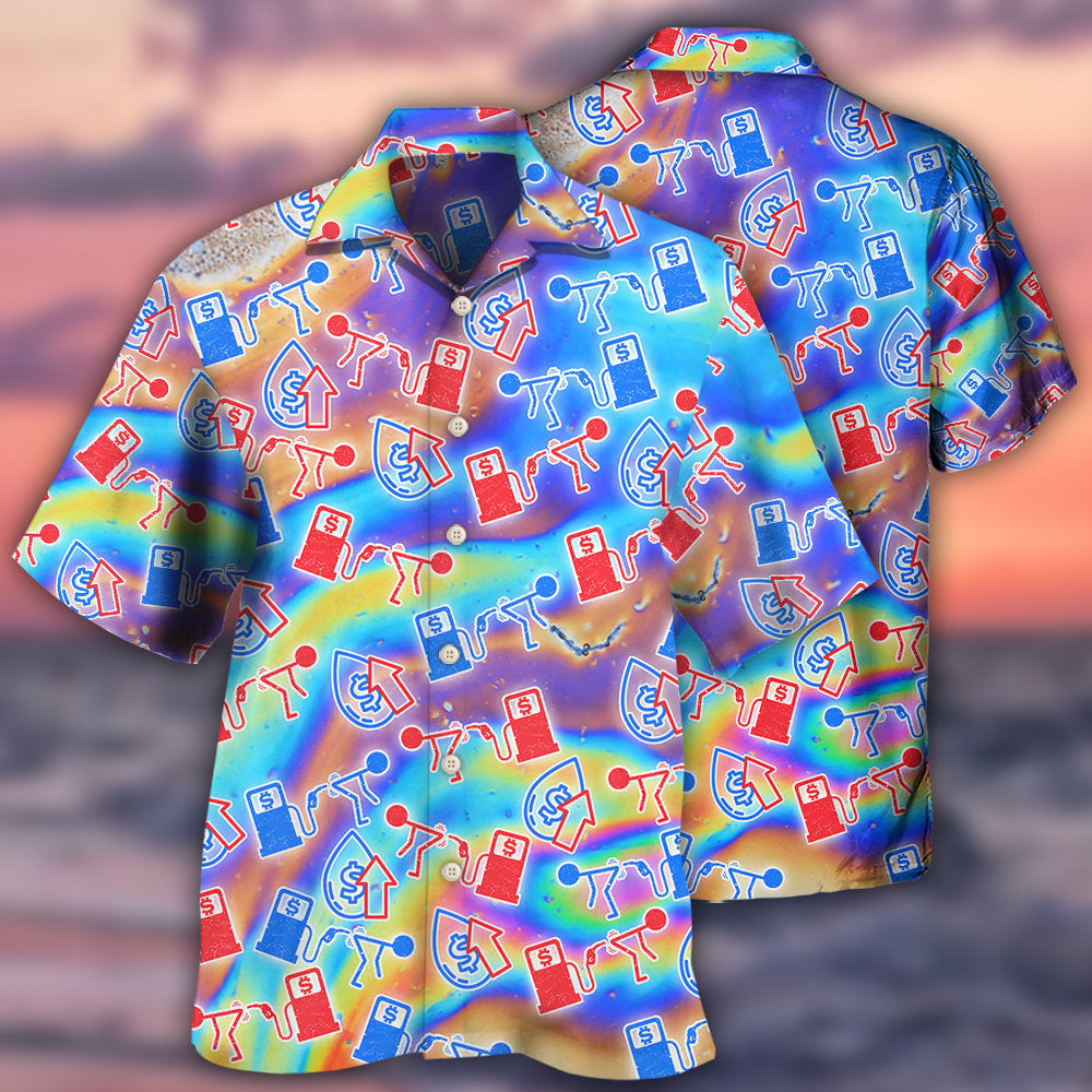 Gas Pump Oil Fuel Petrol - Hawaiian Shirt - Reefox