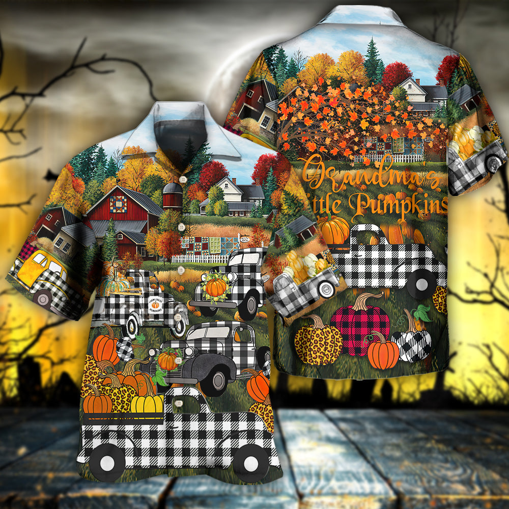Halloween Grandma's Little Pumpkins - Hawaiian Shirt - Reefox