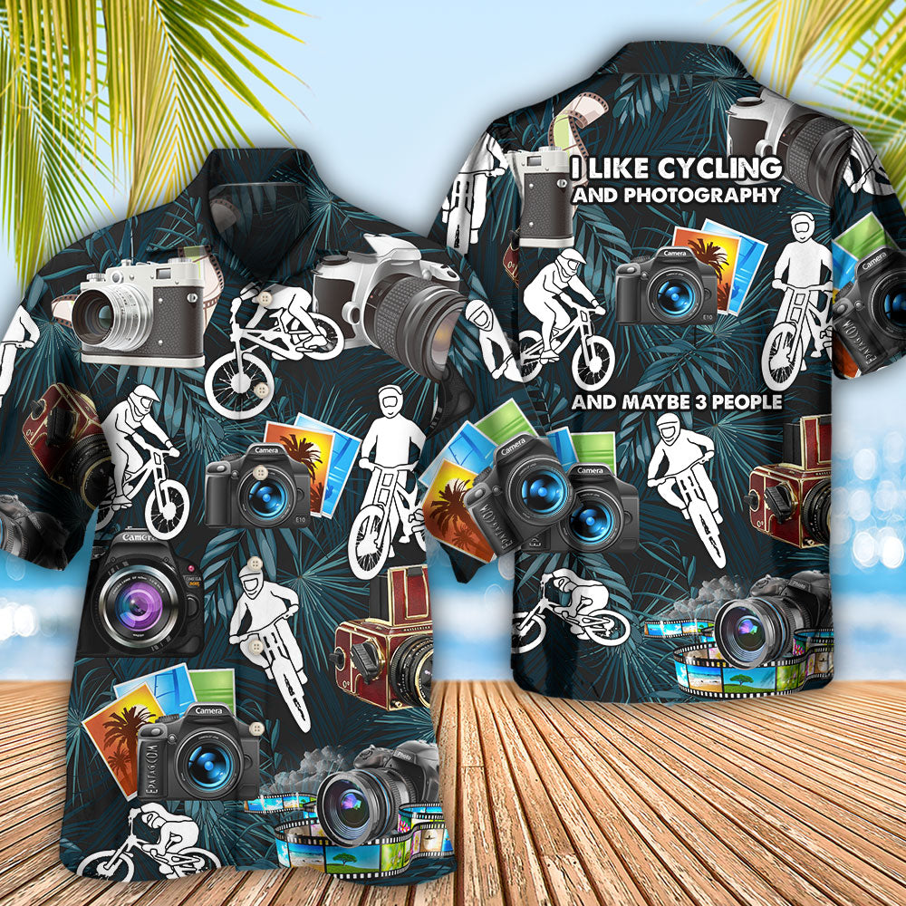 Camera I Like Cycling And Camera - Hawaiian Shirt - Reefox