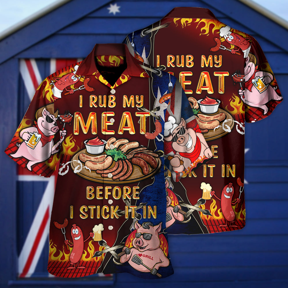 Food I Rub My Meat Australian - Hawaiian Shirt - Reefox