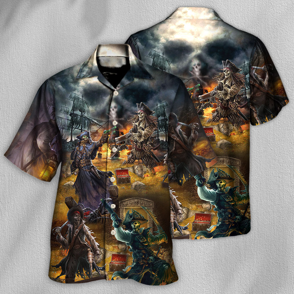 Skull Pirate Skull Treasure Hunting - Hawaiian Shirt - Reefox