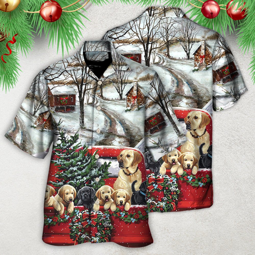 Christmas Dog Come Home In Truck - Hawaiian Shirt - Reefox