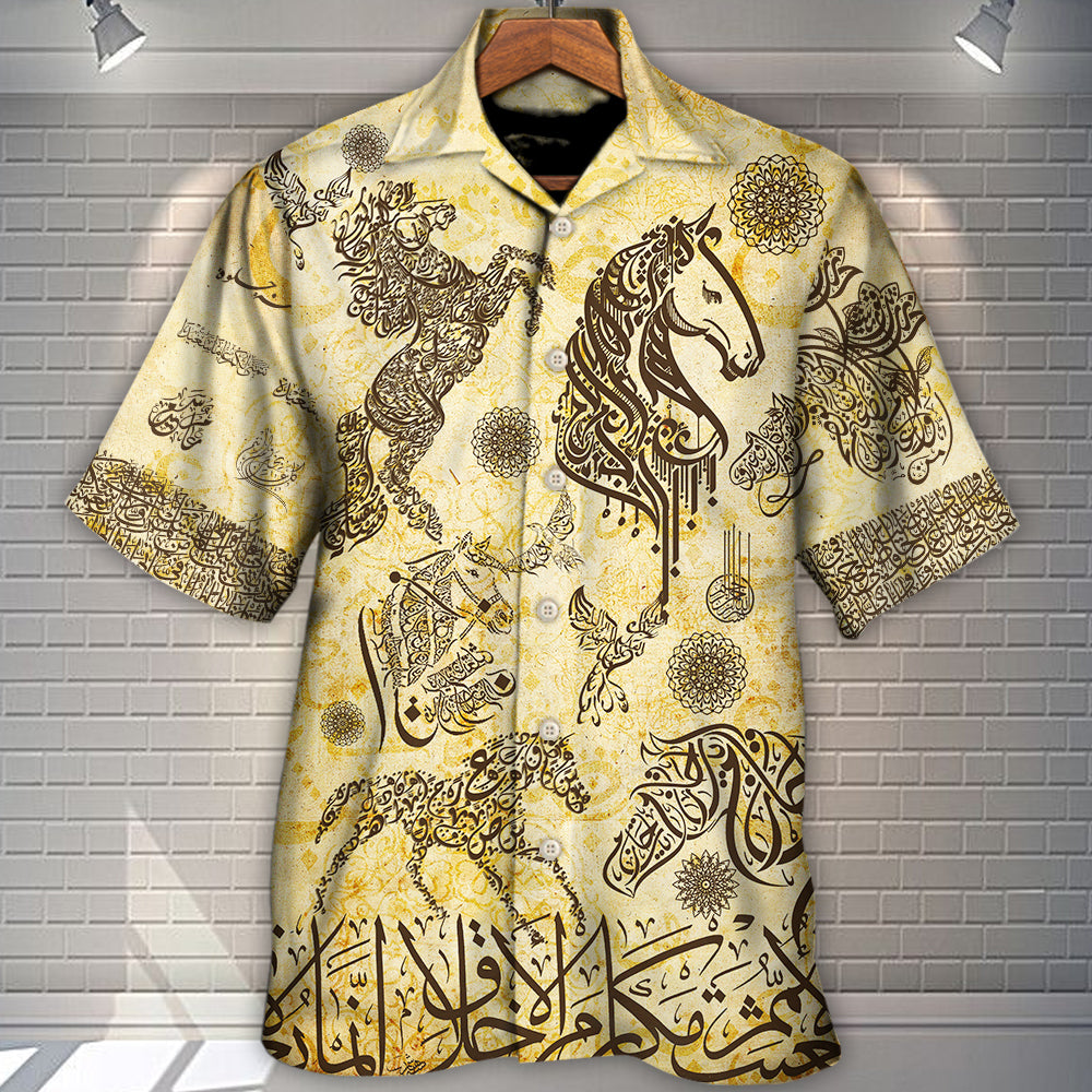 Horse Fantastic Arabian Horses By Arabic - Hawaiian Shirt - Reefox