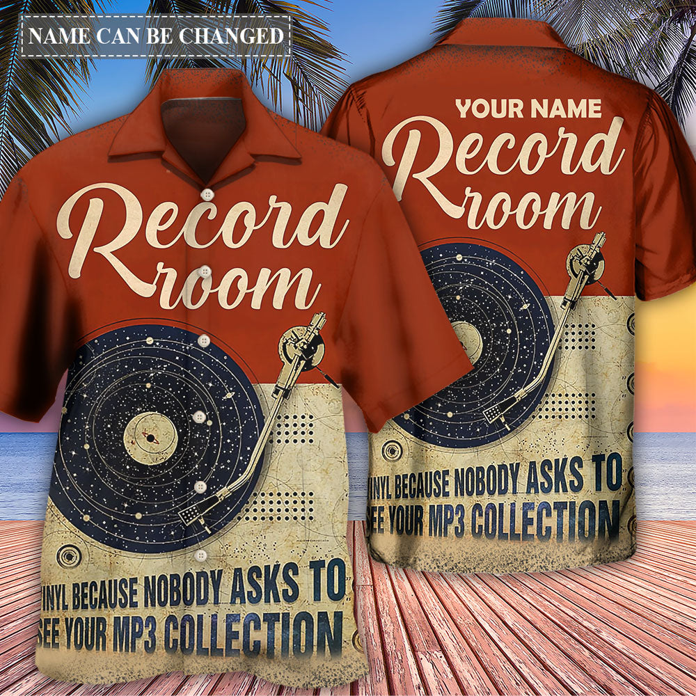 Music Retro Record Room Personalized - Hawaiian Shirt - Reefox