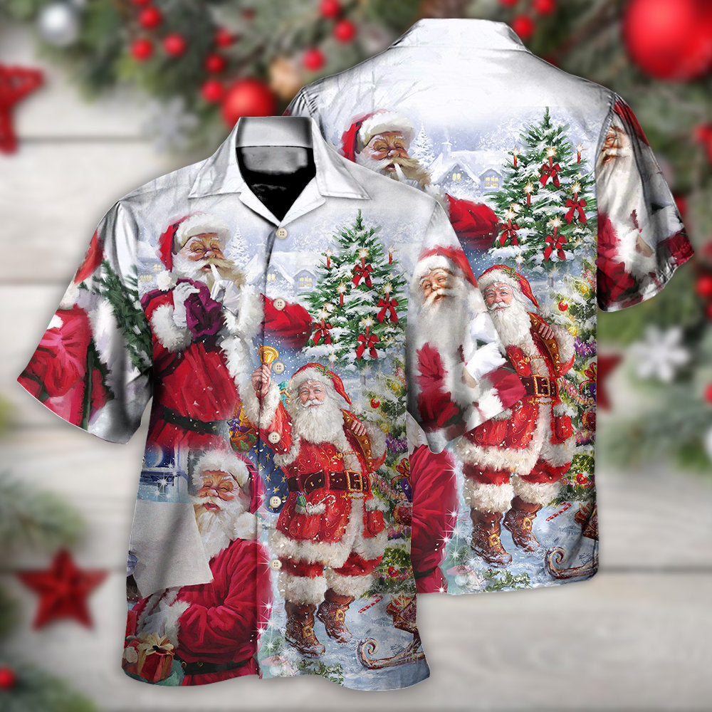 Christmas Santa Claus Is Coming To Town - Hawaiian Shirt - Reefox