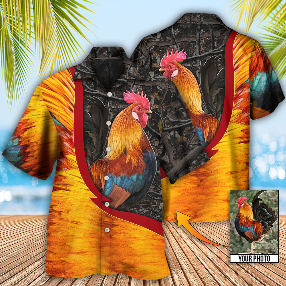 Chicken Rooster Beautiful Style Custom Photo - Hawaiian Shirt - Reefox
