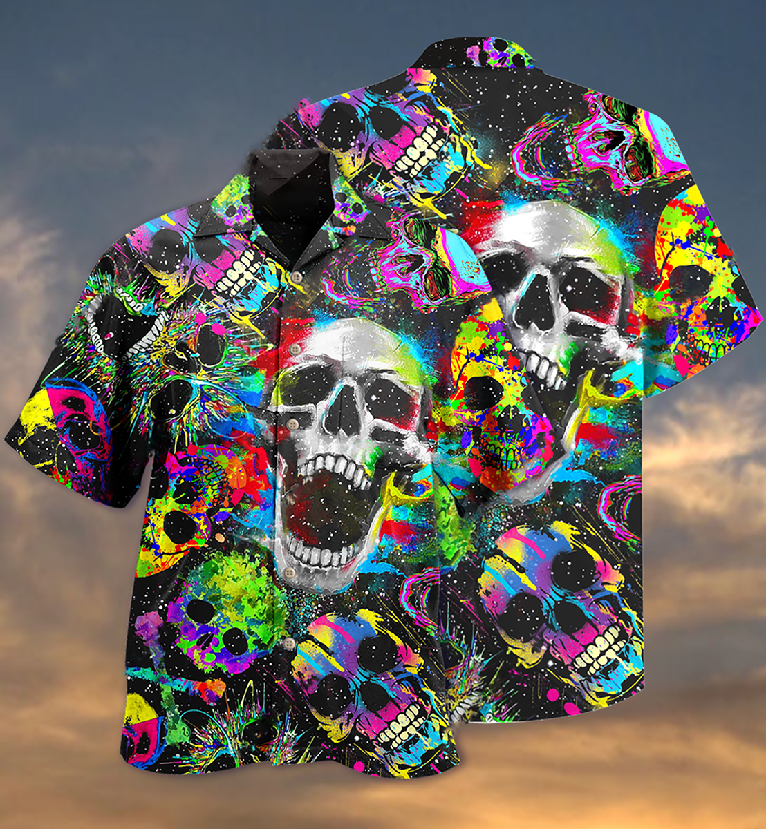 Skull Scare Cool Style - Hawaiian Shirt - Reefox