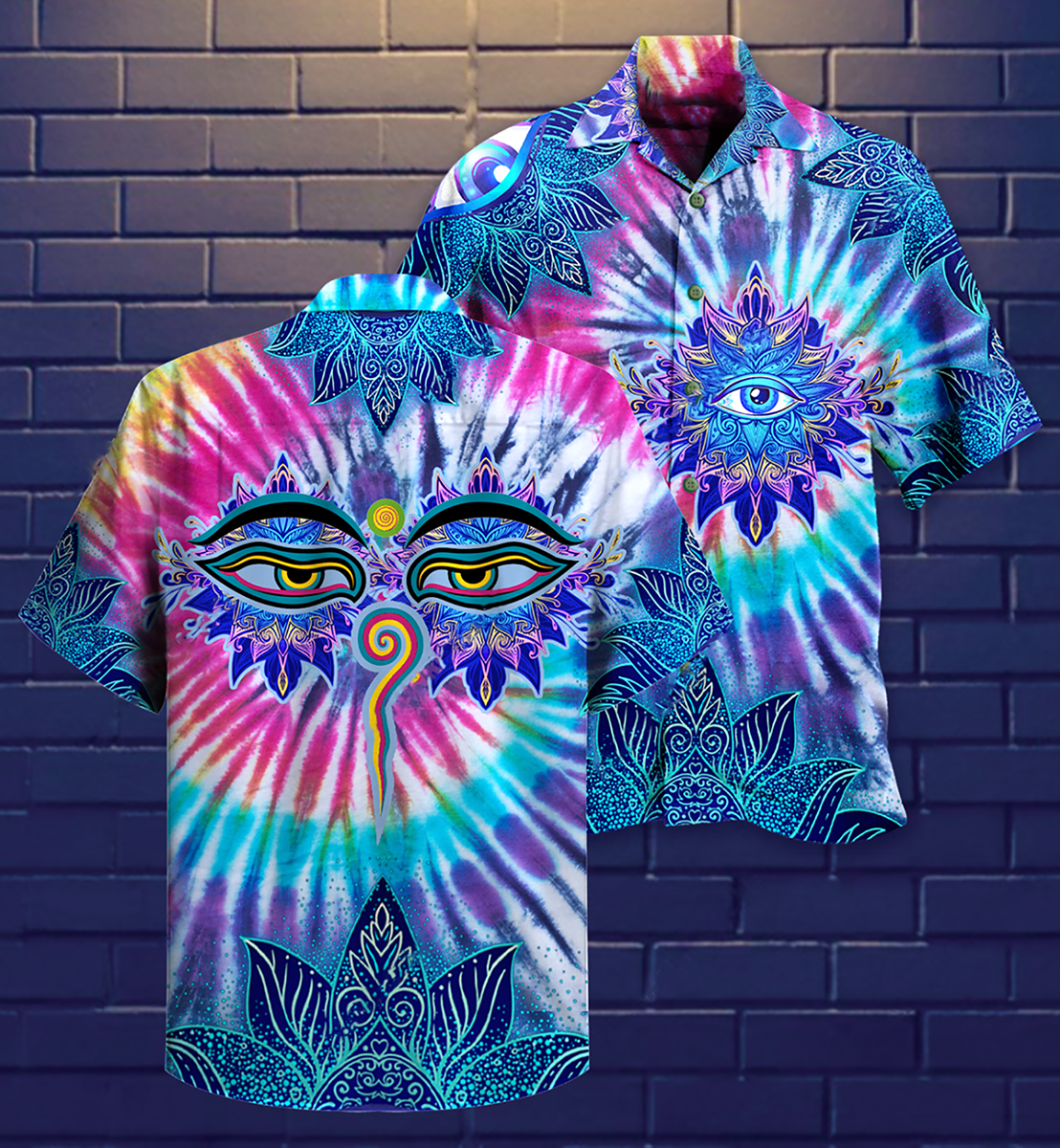 Yoga Eyes Love Mandala - Hawaiian Shirt - Reefox