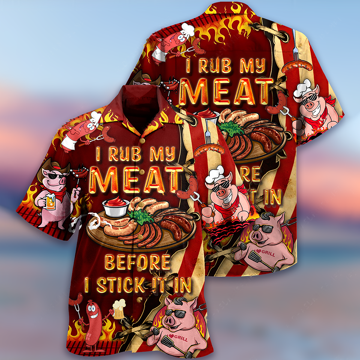 Food I Rub My Meat Before I Stick It In Food - Hawaiian Shirt - Reefox