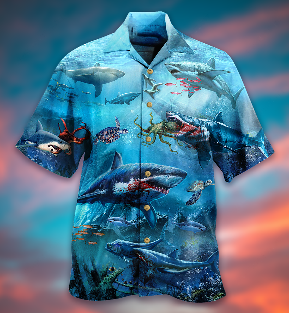 Shark Assassin Style - Hawaiian Shirt - Reefox