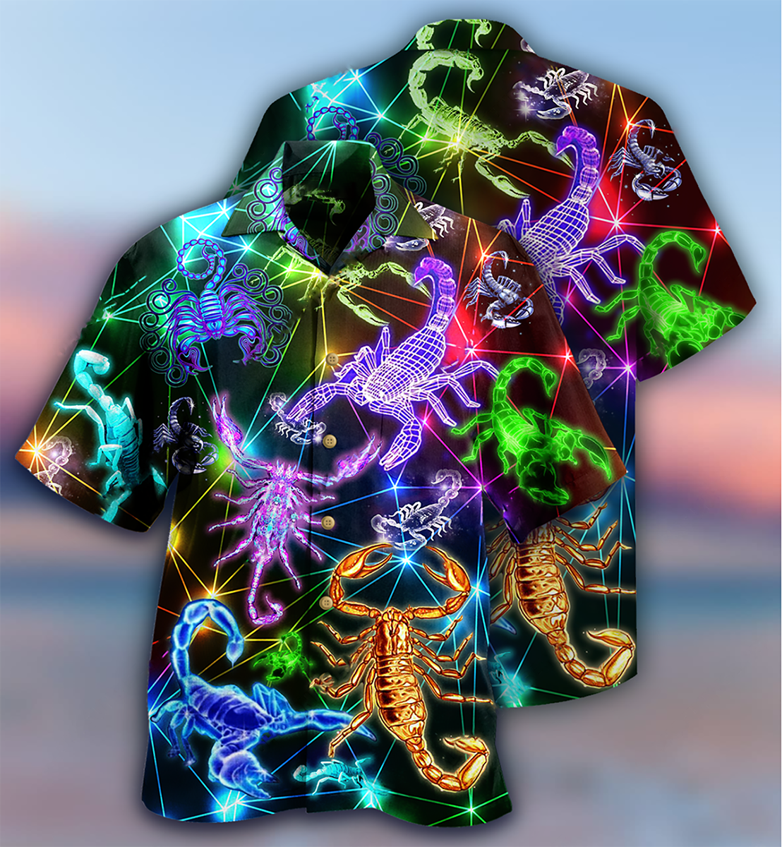 Scorpion Colorful Neon Style - Hawaiian Shirt - Reefox