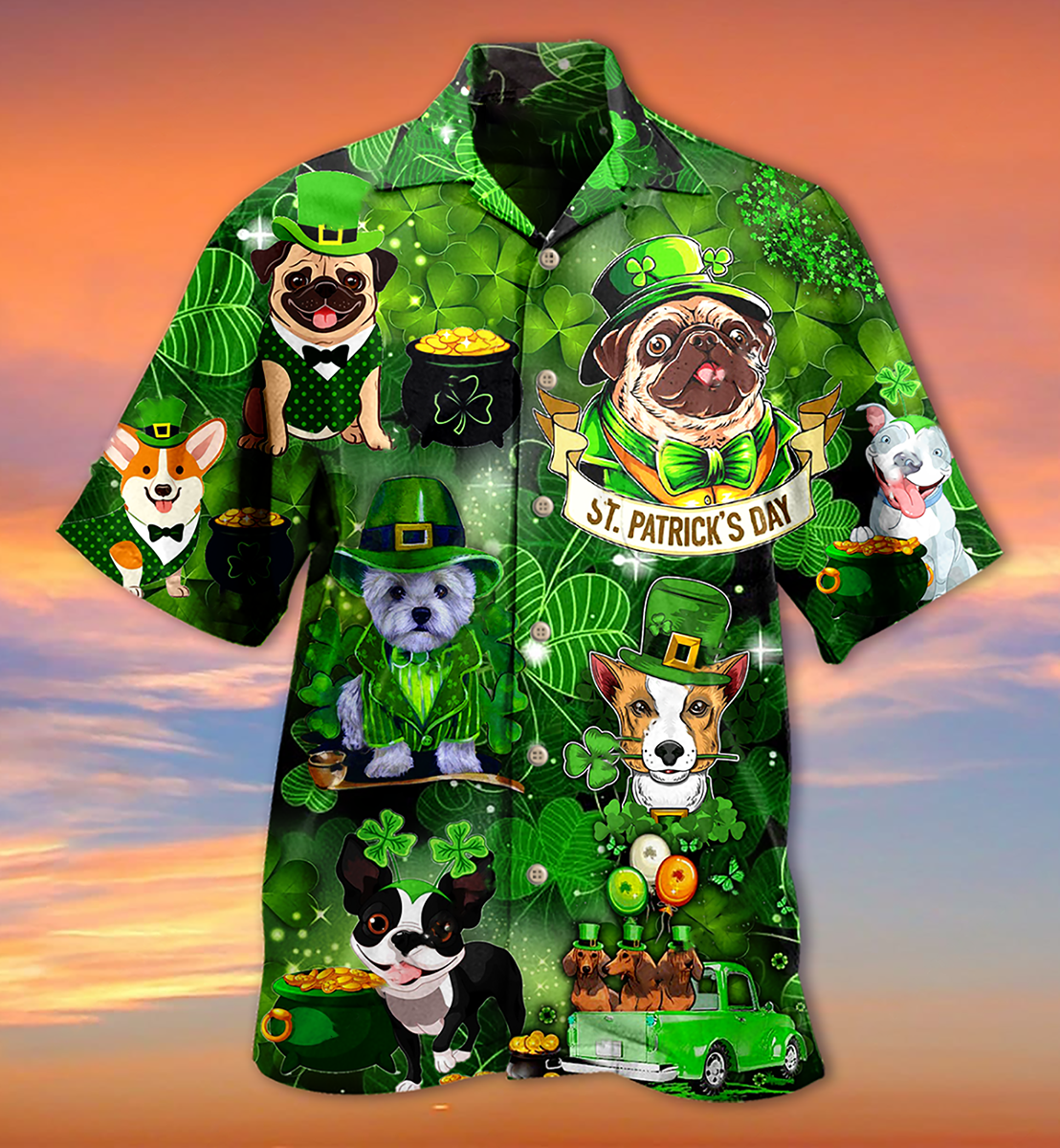Irish Dogs Love Irish - Hawaiian Shirt - Reefox